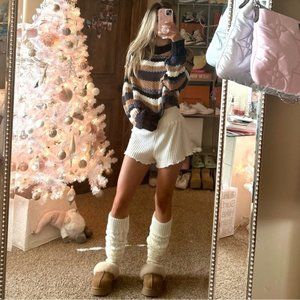 Free People Devon Stripe Crop Sweater